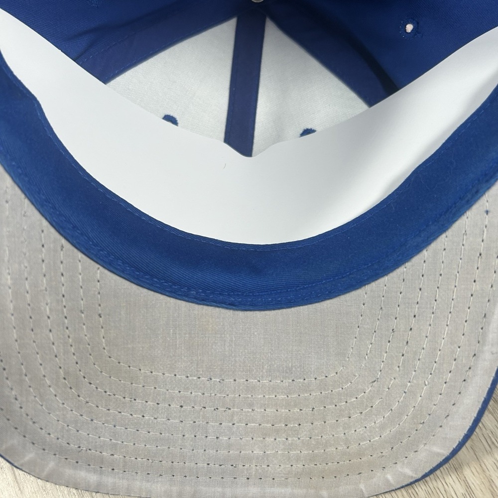VTG Chicago Cubs Snapback Hat MLB Baseball Blue Plain Logo 7 Cap - Picture 6 of 9